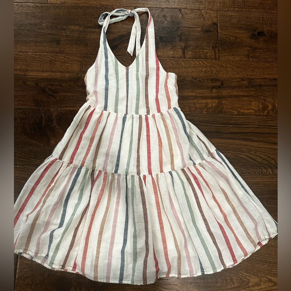 American Eagle Outfitters Multicolor Striped Halter Dress